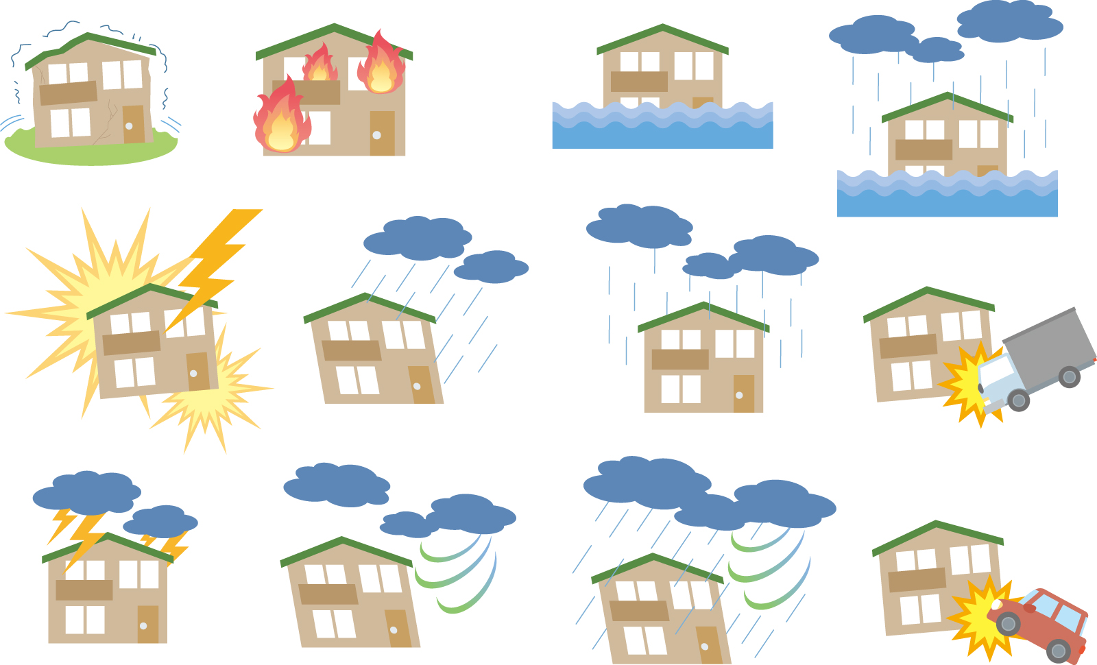 火災保険・地震保険の適用について