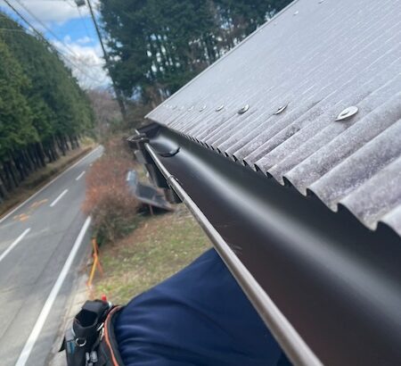 静岡県御殿場市｜水勾配の墨出しと軒樋・縦樋の設置〜雨樋工事 施工後