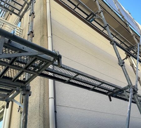 外壁カバー工事 足場組み立てを行いました！｜静岡県浜松市中区