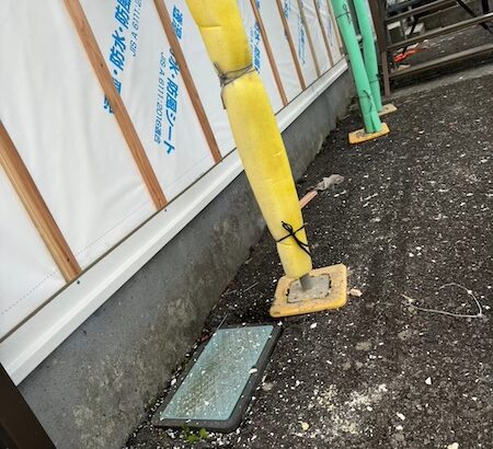 静岡県御殿場市荻原｜外壁カバー工事 土台水切りを取り付けました