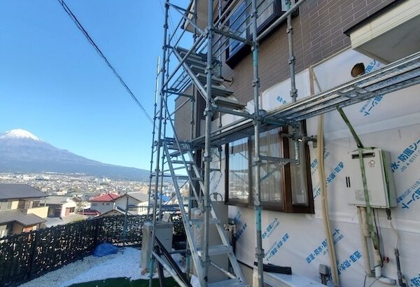 静岡県富士宮市大中里｜外壁カバー工事 透湿・防水・防風シートを張りました