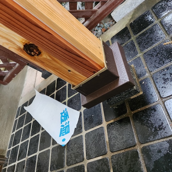 玄関前の既存柱 新規外壁材張り〜施工後をレポート！｜静岡県藤枝市